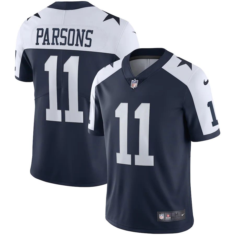 Men Dallas Cowboys 11 Micah Parsons Nike Navy Alternate Vapor Limited NFL Jersey